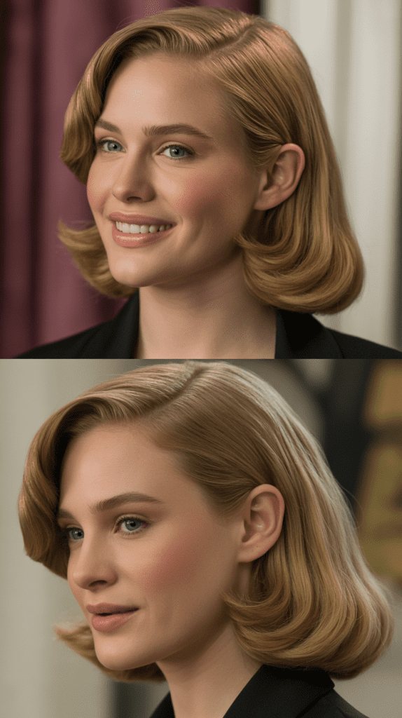 Sleek Side Part with Tuck