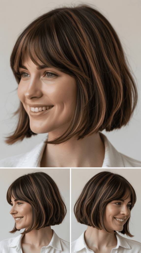 . Inverted Bob With Angled Bangs
