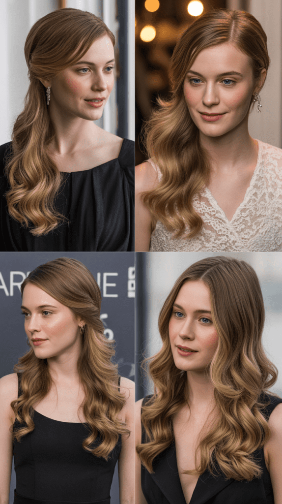Side-Swept Layers for Romantic Styling