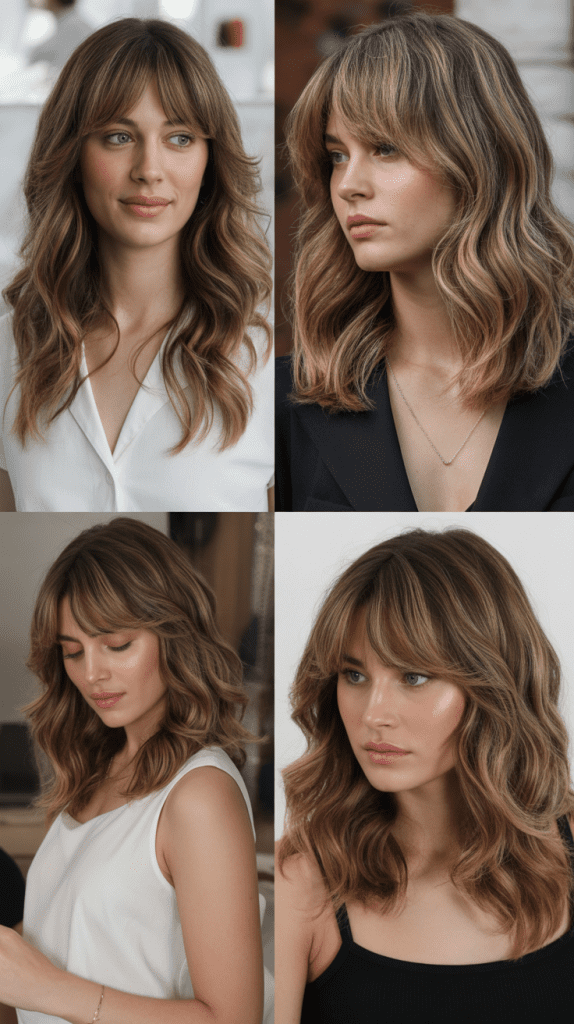 Side-Part Bangs With Defined Waves