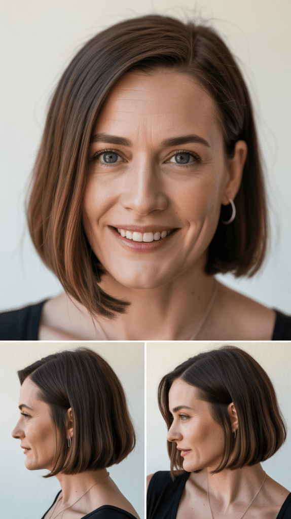 Blunt Bob with Center Part