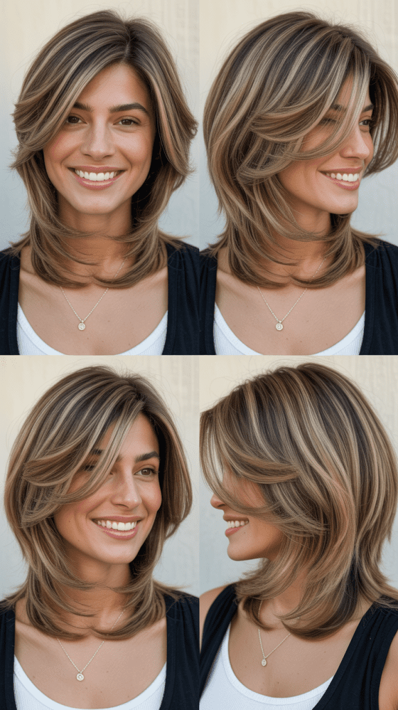 Layered Long Bob with Face-Framing Pieces
