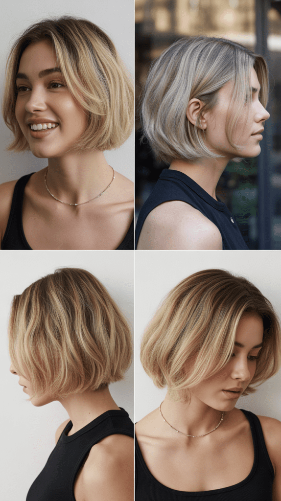Textured Bob with Lived-In Roots