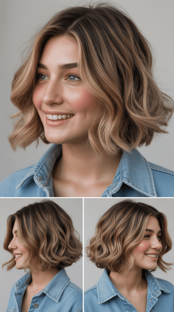Textured Bob with Beach Waves