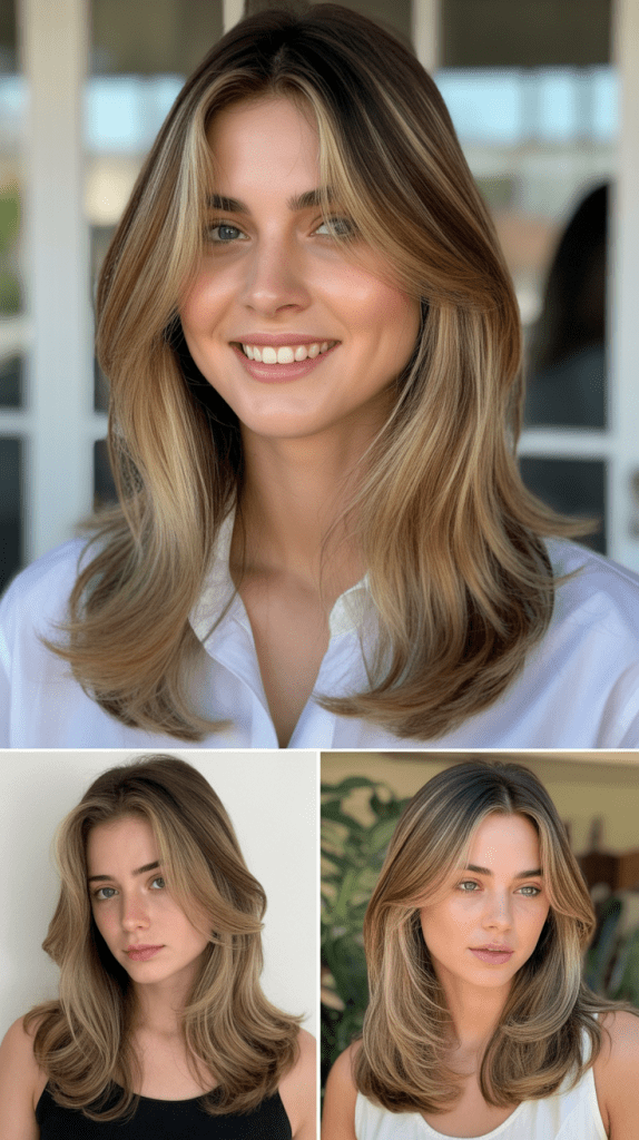 Soft Layers with Honey Blonde Highlights