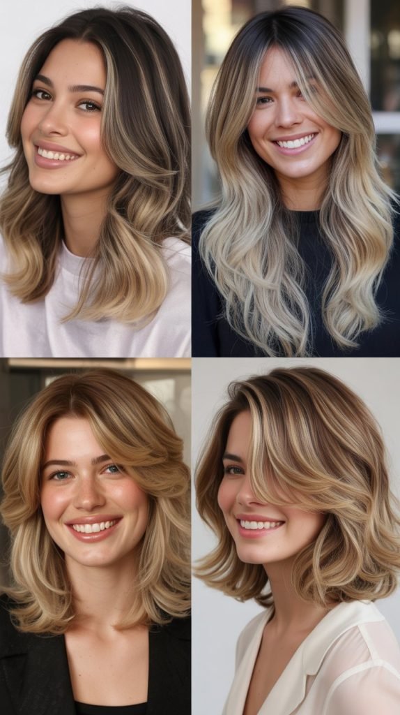 Layered Cut With Ombré To Blonde