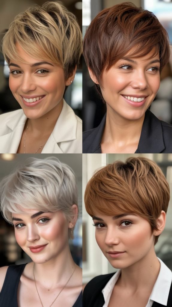 Stacked Pixie with Feathered Face Detail