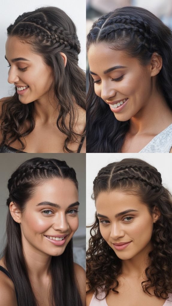 Half-Up Braided Crown
