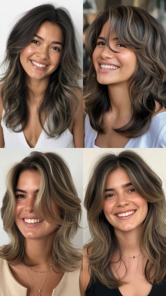  Long Layers with Sleek Straight Styling