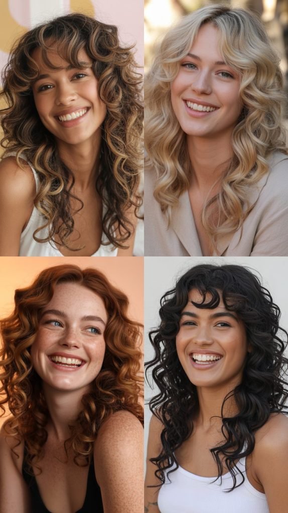  Long Layers with Bouncy Curls