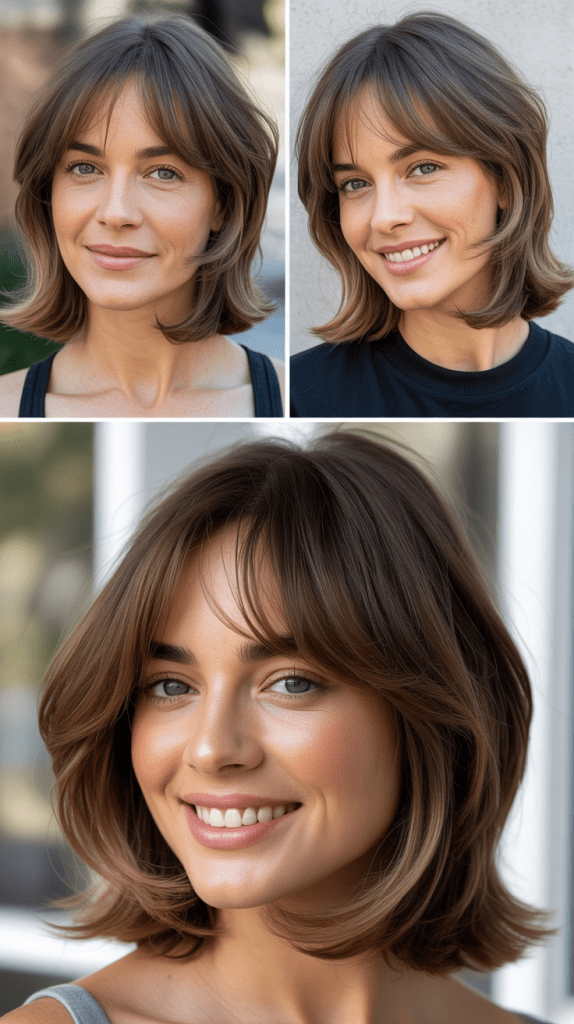 Layered Collarbone Cut with Micro Bangs