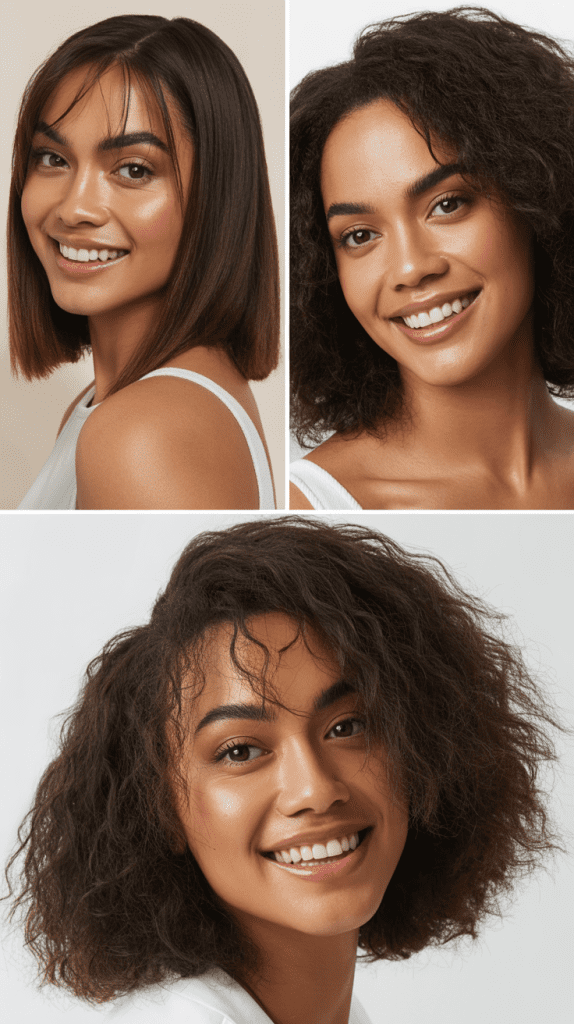 Sleek Long Bob With Micro Curtain Bangs