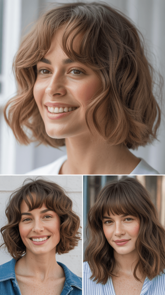 Wavy Bob With Versatile Bangs