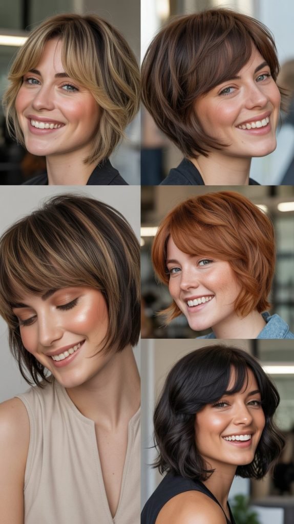 Asymmetrical Bob with Baby Bangs