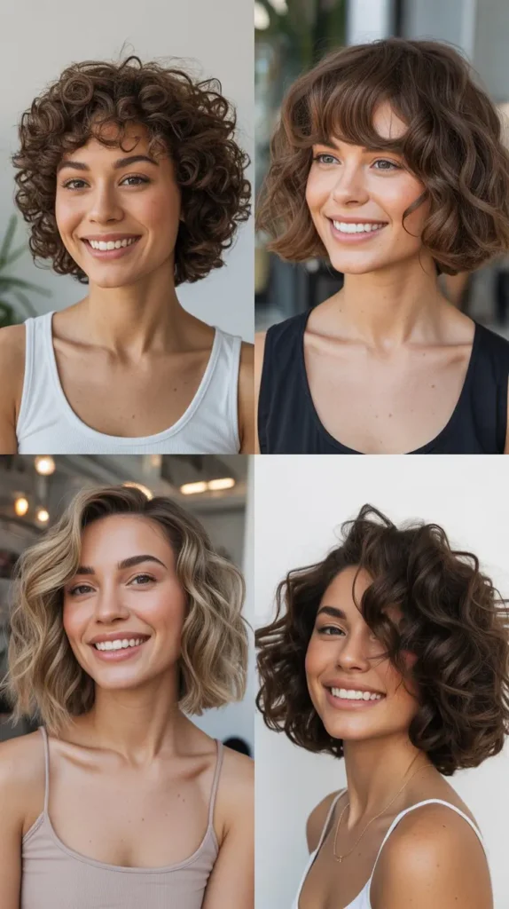 Curly and Wavy Blunt Bobs: Embracing Natural Texture