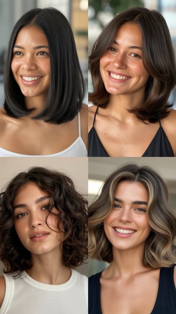Layered Lob With Middle Part