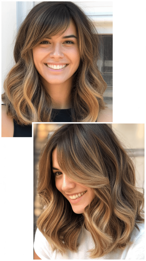 Side Bangs With Balayage-Enhanced Layers