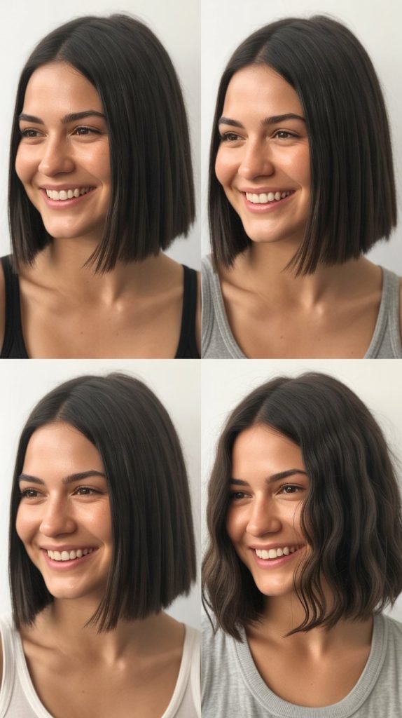 Blunt Lob with Center Part