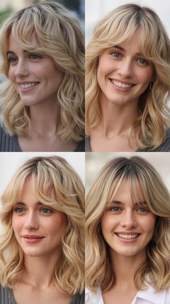 Soft Fringe with Wavy Lob