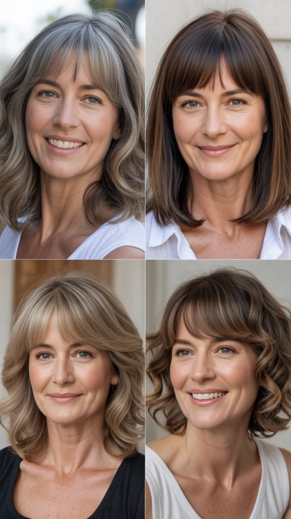 Curtain Bangs for Oval Faces