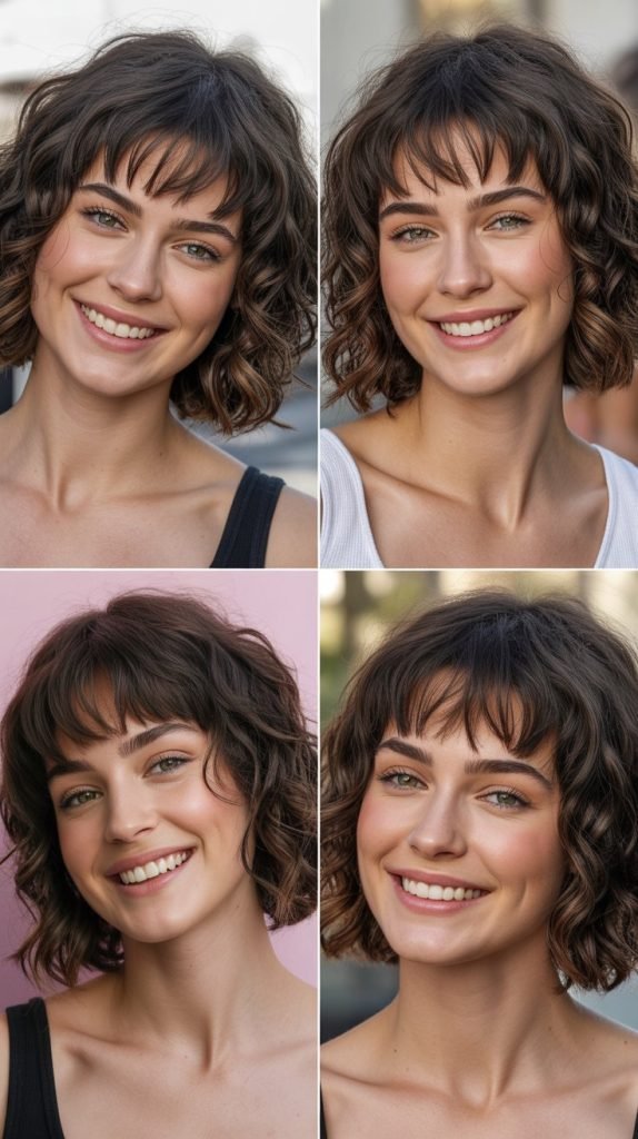 Choppy Baby Bangs with Textured Lob