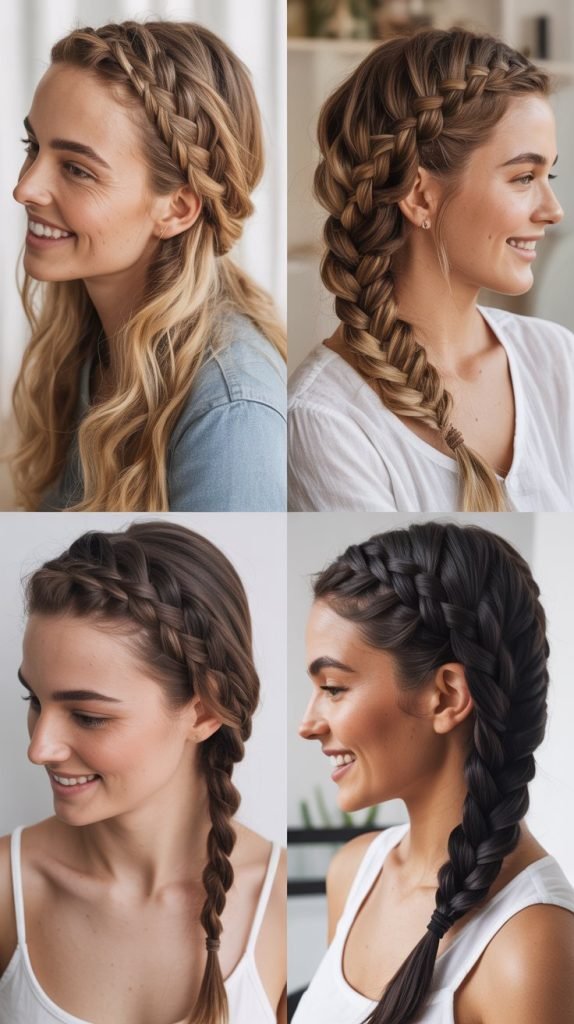 . The Classic Three-Strand Side Braid