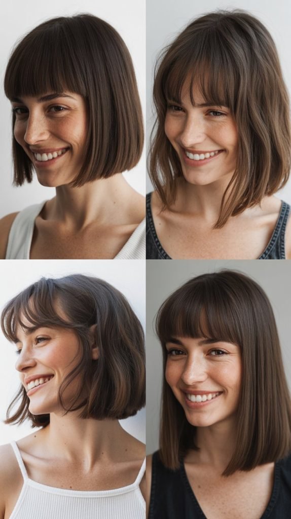 Minimalist Bob with Long Straight Bangs