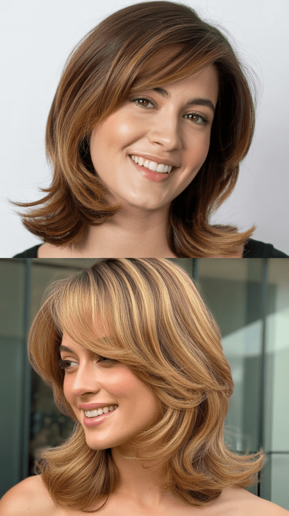  Layered Collarbone Cut With Side Fringe