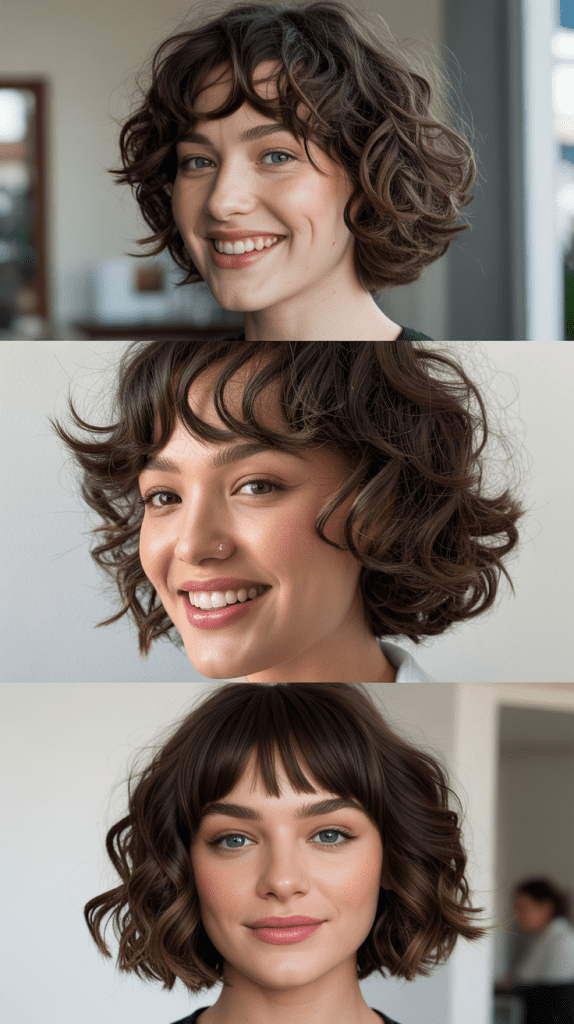 Wavy Bob With Disconnected Bangs