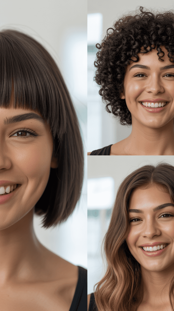 Full Blunt Bangs With Tapered Sides