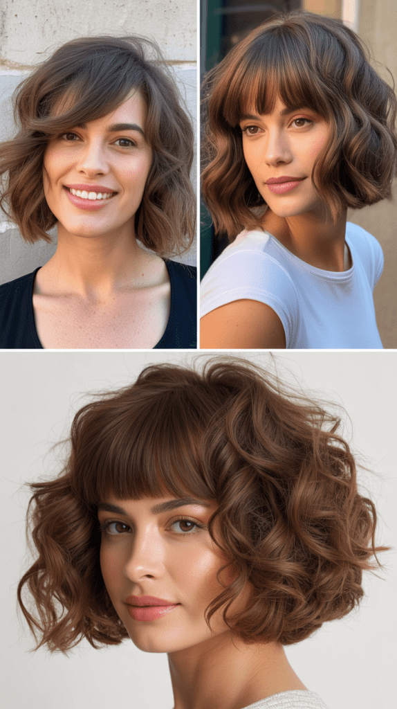 Wavy Bob With Minimalist Bangs