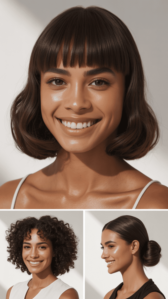 Curtain Bangs With Long Layers