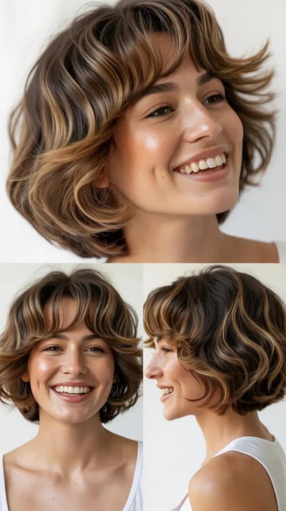 Stacked Chin-Length Bob with Feathered Bangs