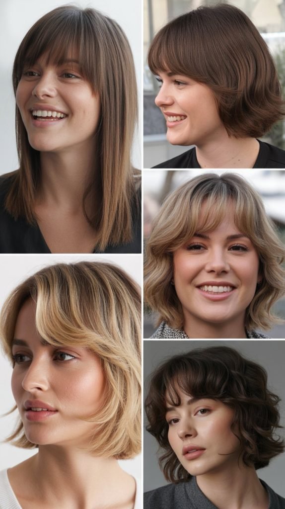 Collarbone Cut With Feathered Side Bangs