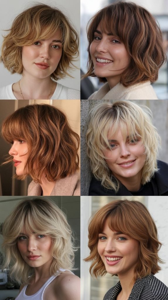  Shaggy Bob With Curtain Bangs