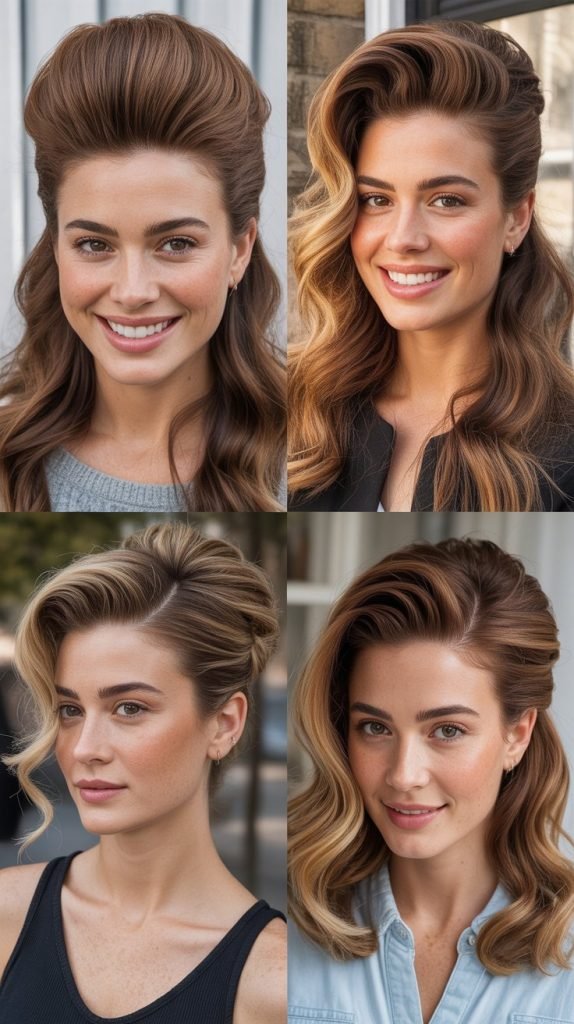  Voluminous Half-Up Bouffant