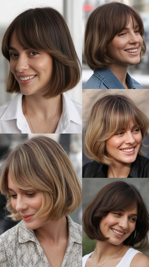  Soft Bob with Blended Bangs
