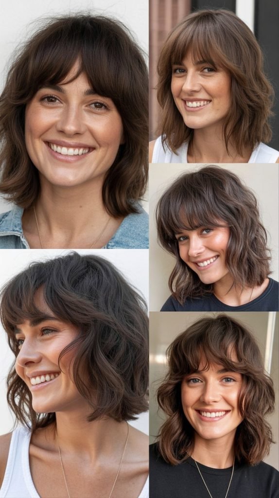  Wolf Cut with Curtain Bangs