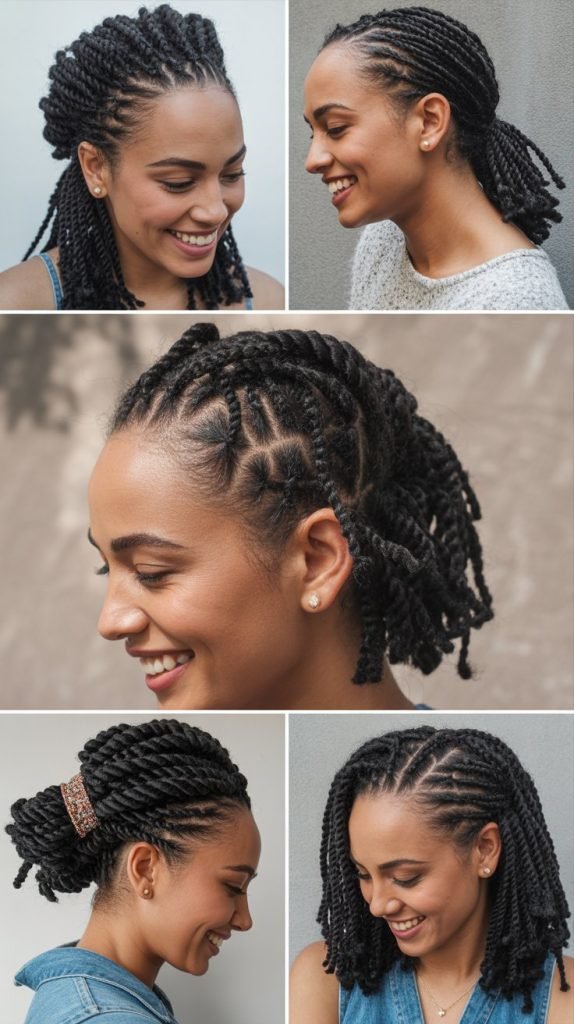 Twisted Half-Up with Loose Ends