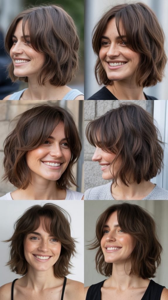 Shaggy Long Bob with Wispy Side Bangs