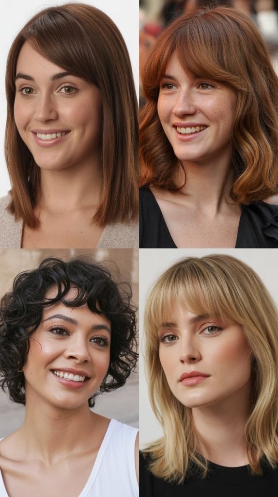 Medium Cut With Parted Bangs