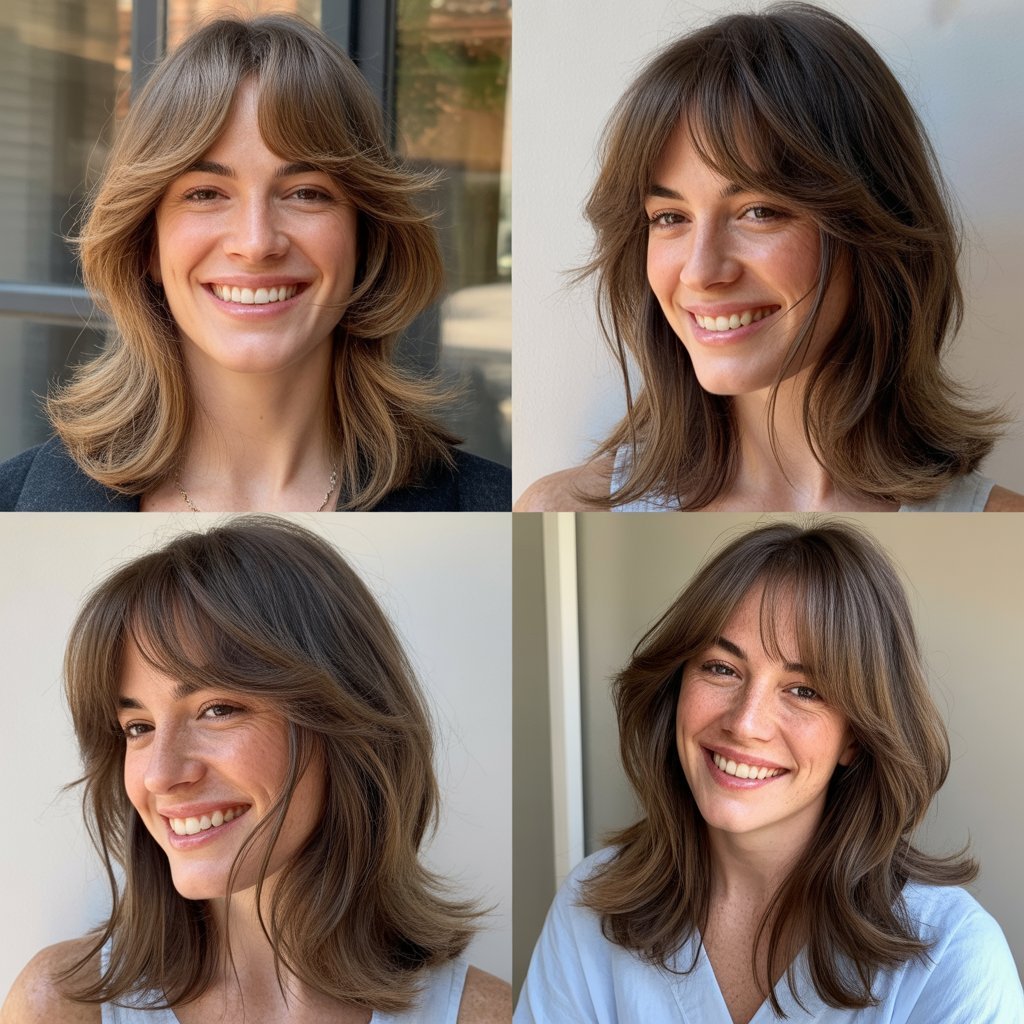 Long Wispy Bangs with Subtle Layers