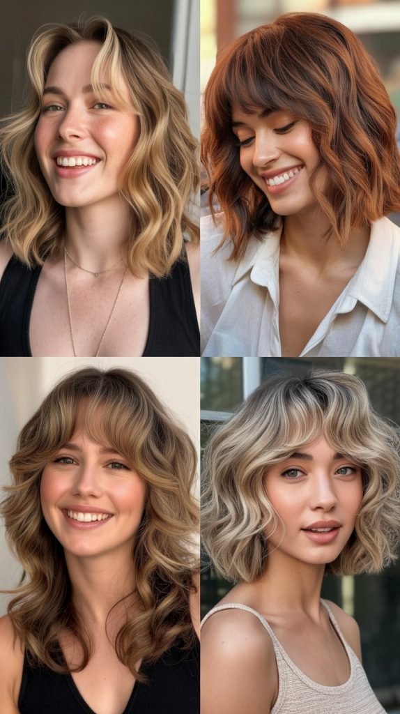 Wavy Shag with Bang Curtains