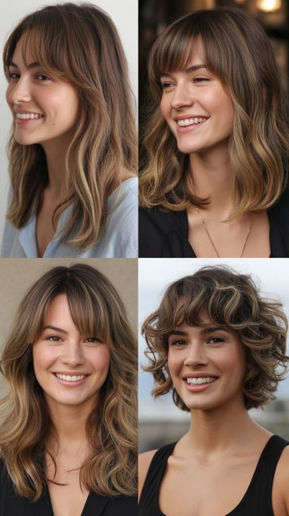 Grown-Out Bangs with Transitional Layers