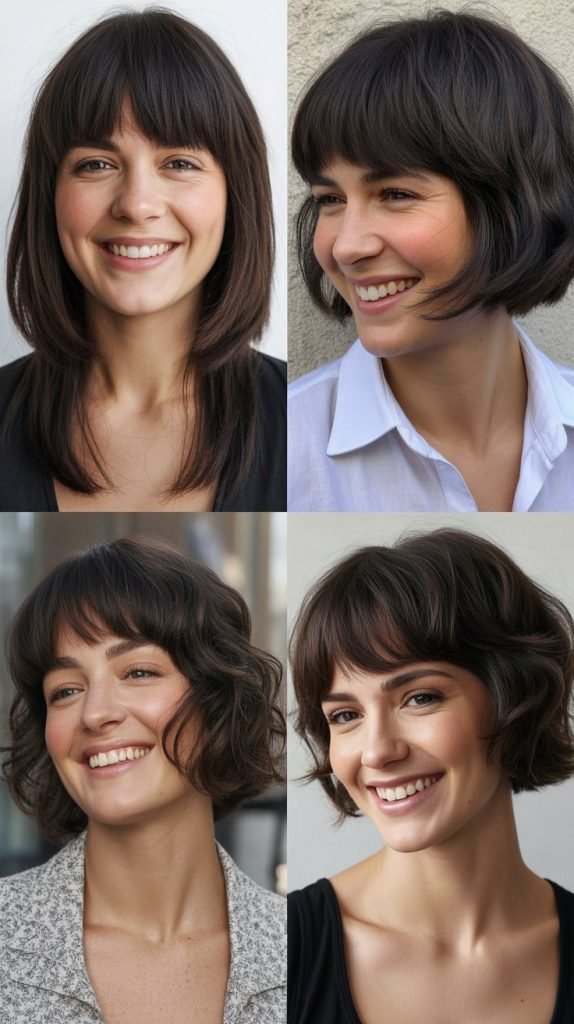 Full Bangs with Undercut Layers