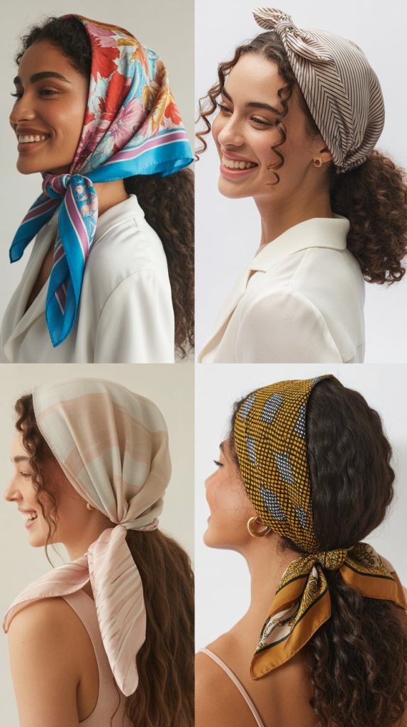  Scarf-Wrapped Ponytail