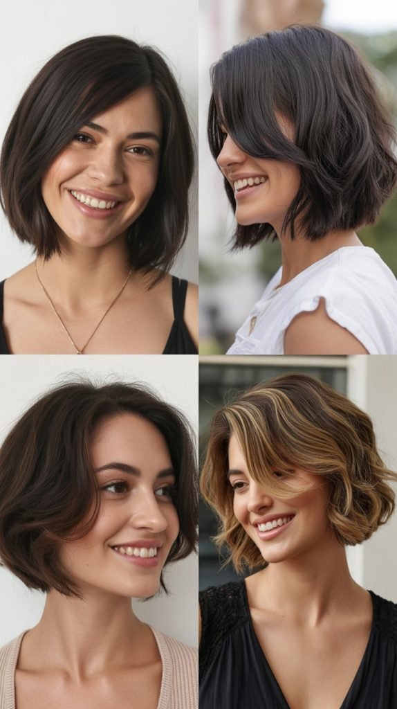 Asymmetrical Bob With Side-Swept Bangs
