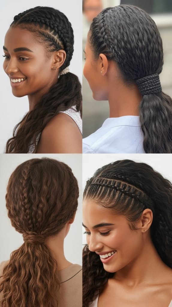 Braided Ponytail with Wrapped Base
