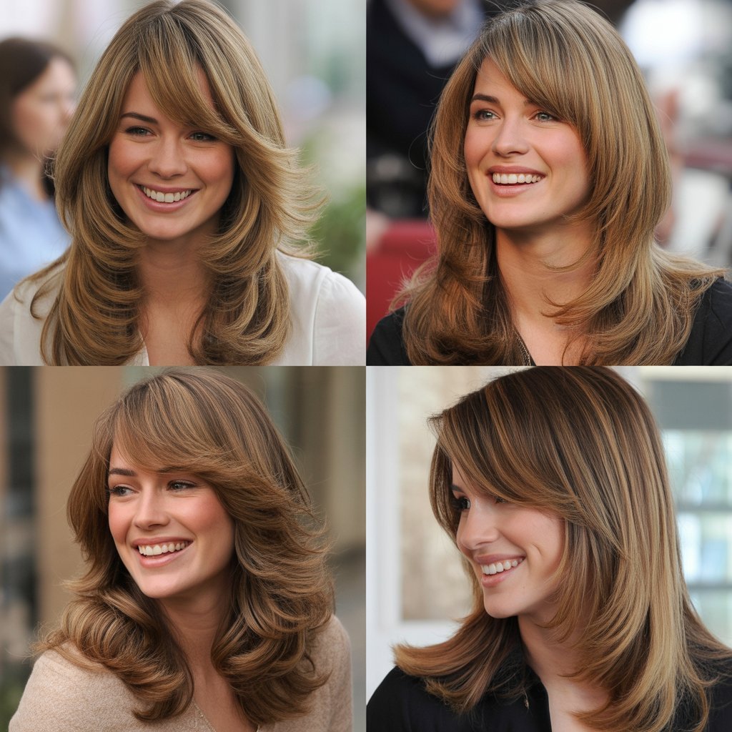 Side-Swept Bangs with Long Layers