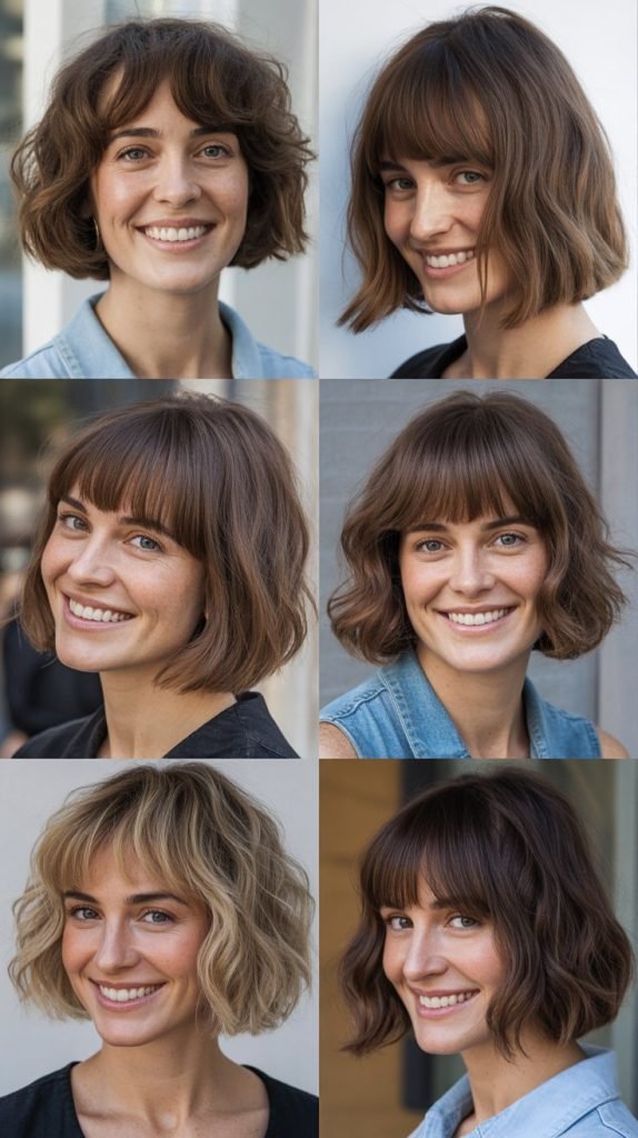  Romantic Bob with Soft Fringe